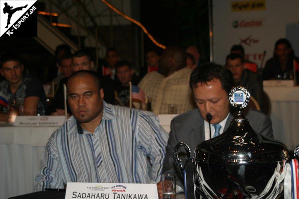 Press Conference (Ruslan Karaev, Mighty Mo, Nicolas Vermont, Bob Sapp, Zabit Samedov, Hakim Gouram) (K-1 World Grand Prix 2007 in Amsterdam)