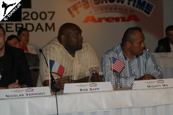 Press Conference (Bob Sapp, Mighty Mo) (K-1 World Grand Prix 2007 in Amsterdam)