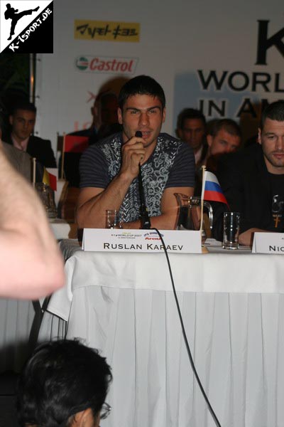 Press Conference (Tarik El Idrissi, Ruslan Karaev, Murat Direkci, Nicolas Vermont) (K-1 World Grand Prix 2007 in Amsterdam)