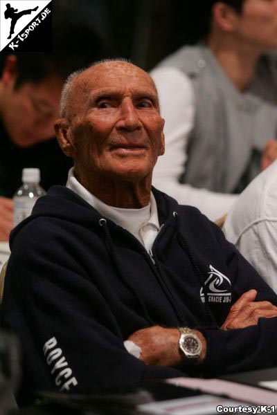 The 93 year old Helio Gracie at the Press Conference  (K-1 Dynamite USA 2007)