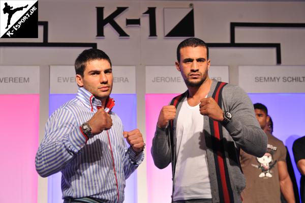 Ruslan Karaev und Badr Hari bei der Auslosung (2009)